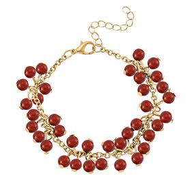 Rotes Achat-Armband, 19+5cm - 65 ct.