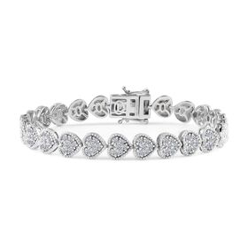 Lab Grown Diamant SI-GH Armband ca. 20 cm 925 Silber rhodiniert ca. 4.15 ct