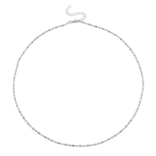 5er-Set Halsketten, ca. 45 cm + 5 cm Extender, Nickelfreies Messing Silberfarben image number 8