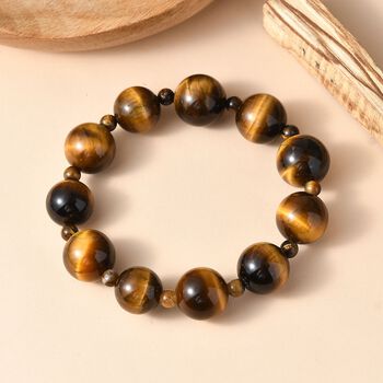 Tigerauge Armband, flexibel, ca. 285.00 ct