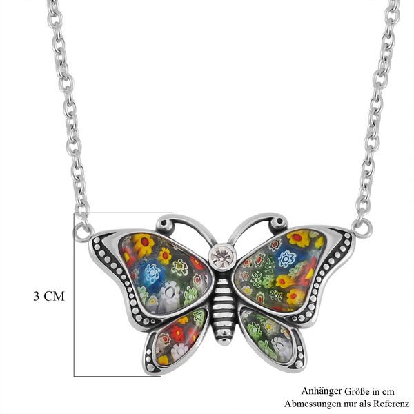 Mehrfarbige Halskette im Murano-Stil image number 4