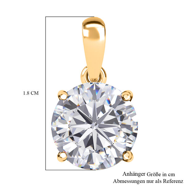Moissanit Anhänger, 925 Silber 750 Gelbgold Vermeil- 3,43 ct. image number 6