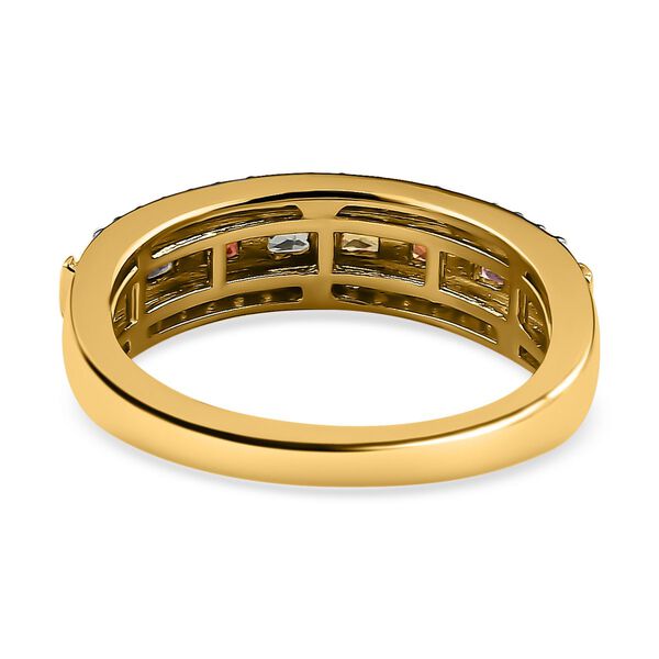 AAA mehrfarbiger Saphir und Zirkon-Ring - 1,25 ct. image number 6