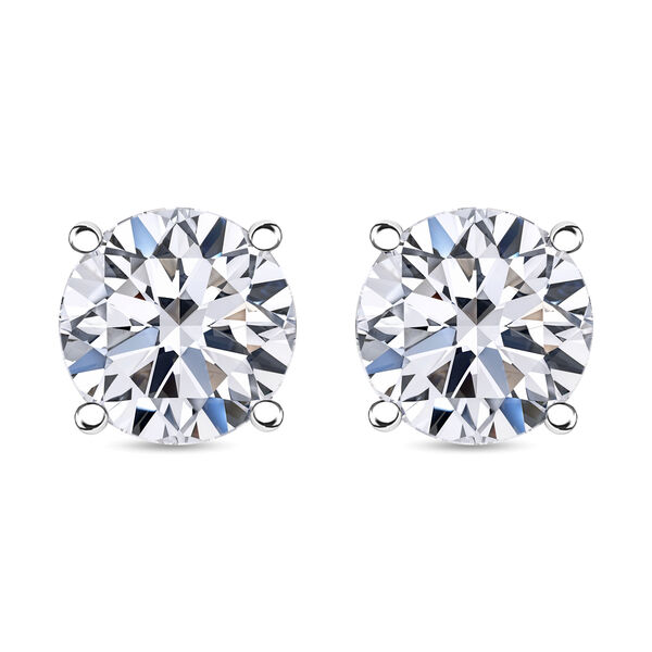 LUXURIANT SGL zertifizierte VS-EF Labor Diamant Ohrstecker in 585 Weißgold - 2 ct. image number 9