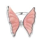 D'Joy Natürlicher Rosa Königsmuschel Perle Ring 925 Silber rhodiniert (Größe 16.00) ca. 7,00 ct