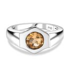 Citrin Ring Messing (Größe 17.00) ca. 1,27 ct