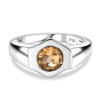 Citrin Ring Messing (Gr&ouml;&szlig;e 17.00) ca. 1,27 ct