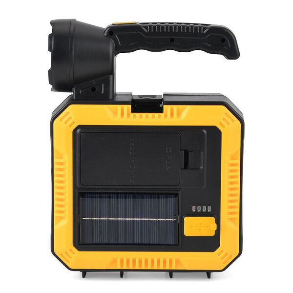 Multifunktionsleuchte mit Werkzeugset, Solarpanel, 300m Reichweite, Schwarz-Gelb image number 6