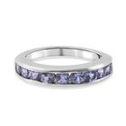 AA Tansanit Band Ring 925 Silber Platin-Überzug image number 6