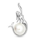 Weiße Süßwasser Perle Anhänger 925 Silber rhodiniert image number 0