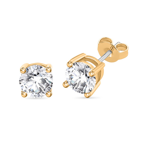 Wei&szlig;er Zirkonia Schmuckset Nickelfreies Messing vergoldet image number 6