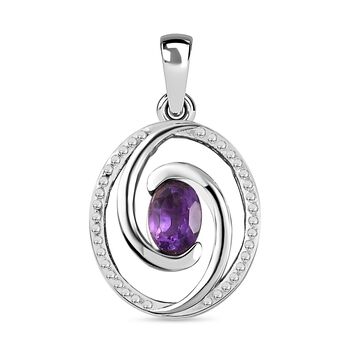 AA Marokkanischer Amethyst Anh&auml;nger 925 Silber platiniert ca. 0,75 ct.