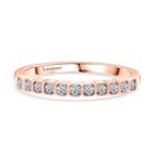 LUXURIANT DIAMOND - Lab Grown Diamant SI Ring 925 Silber 750 Roségold Vermeil (Größe 17.00) ca. 0.28 ct