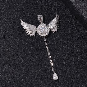 Moissanit Engel Anh&auml;nger - 1,26 ct.