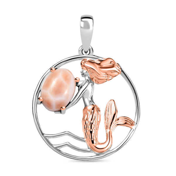 D’joy AA Natrolith Anhänger 925 Silber Überlagerung aus Roségold und Platin ca. 1,16 ct. image number 0