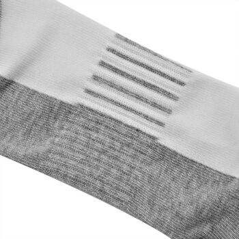 2er-Set Kupferfaser-Kompressions-Strumpfe, Antibakteriell und Anti-Geruch, L/XL (41-45), Wei&szlig; und grau