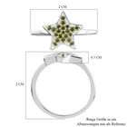 LUSTRO STELLA - Peridot Zirkonia Stern Ring 925 Silber image number 5