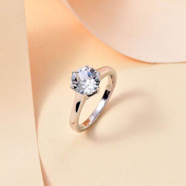 J Francis gefertigt mit SWAROVSKI Weißer Swarovski Kristall Ring, 925 Silber rhodiniert image number 10