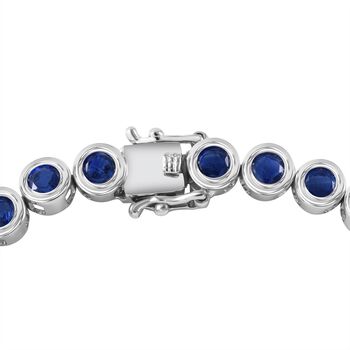 Kyanit Armband ca. 19 cm 925 Silber platiniert ca. 16,39 ct.