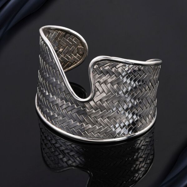 Royal Bali Kollektion - Armreif mit Korbflechtmuster, 19 cm - 36,64g image number 2