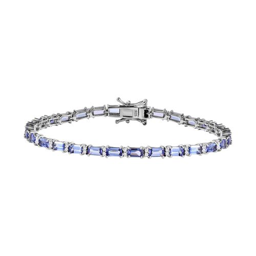 Tansanit und Moissanit Armband, 19 cm - 8,04 ct. image number 0