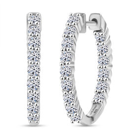 LUXURIANT VS-EF Labor Diamant Ohrringe, 925 Silber rhodiniert - 1,98 ct.