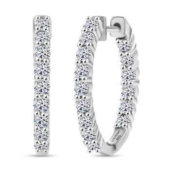 LUXURIANT VS-EF Labor Diamant Ohrringe, 925 Silber rhodiniert - 1,98 ct.