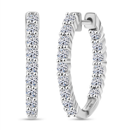 LUXURIANT DIAMOND - Lab Grown Diamant VS-EF SGL zertifiziert Ohrringe 925 Silber rhodiniert ca. 2.00 ct