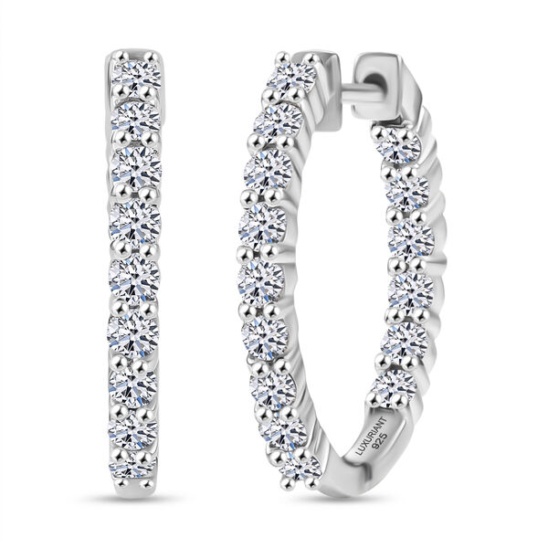 LUXURIANT VS-EF Labor Diamant Ohrringe, 925 Silber rhodiniert - 1,98 ct.