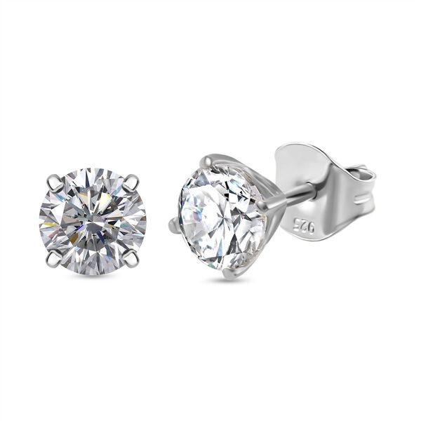 J Francis gefertigt mit SWAROVSKI- Swarovski Zirkonia Ohrringe, 925 Silber platiniert image number 0