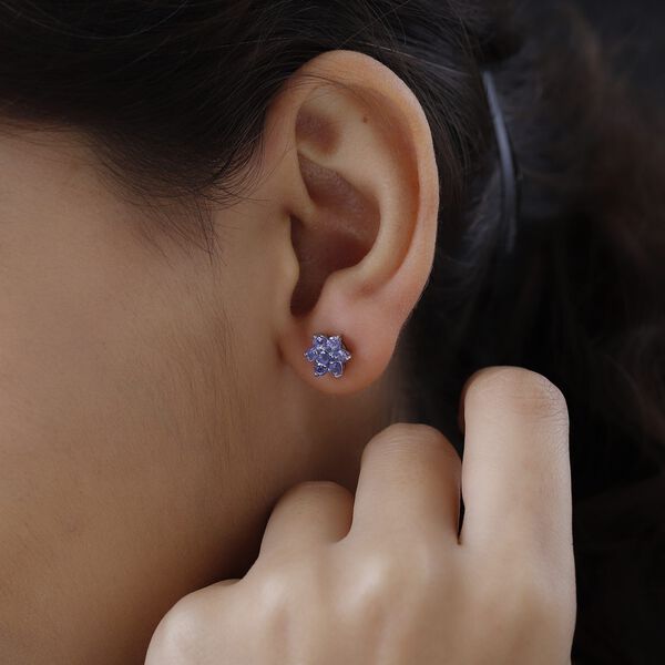 Tansanit Ohrstecker - 1,04 ct. image number 3