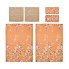 6er Set, Bettwäsche, 2 Deckenbezüge 135x200cm, 2 Kissenbezüge 40x80cm, 2 Kissenbezüge 80x80cm, gelb