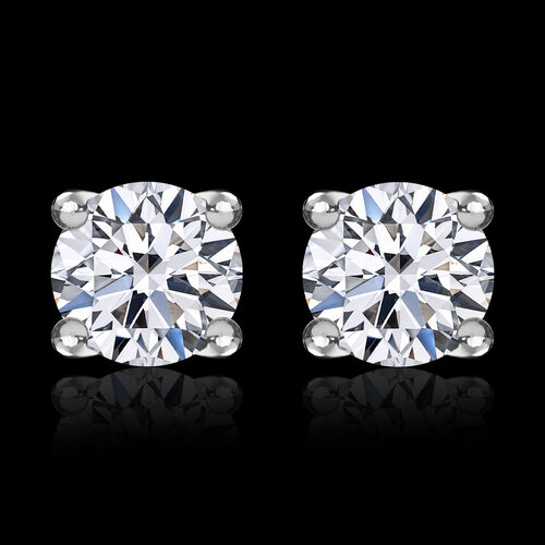 LUXURIANT DIAMOND- SGL zertifizierte VS-EF Labor Diamant Ohrringe in 375 Weißgold - 0,50 ct. image number 1