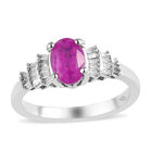 Fissure gefüllt rosa Saphir und Diamant Ring 925 Silber platiniert (Größe 16.00) ca. 1,33 ct image number 3
