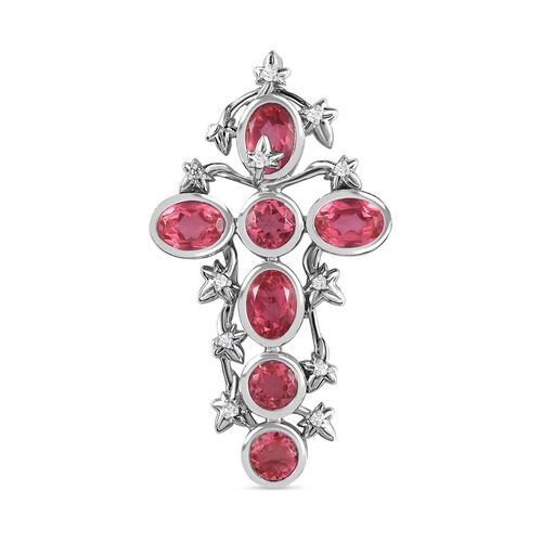 GP Italian Garden Kollektion- Padparadscha-Quarz-Triplett, Zirkon und blauer Saphir-Anhänger- 5,35 ct. image number 0