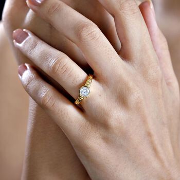 Moissanit Ring - 0,76 ct.
