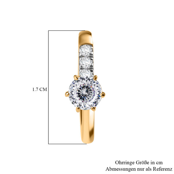 D’Joy Moissanit Ohrringe, 925 Silber 750 vergoldet - 1,12 ct. image number 5