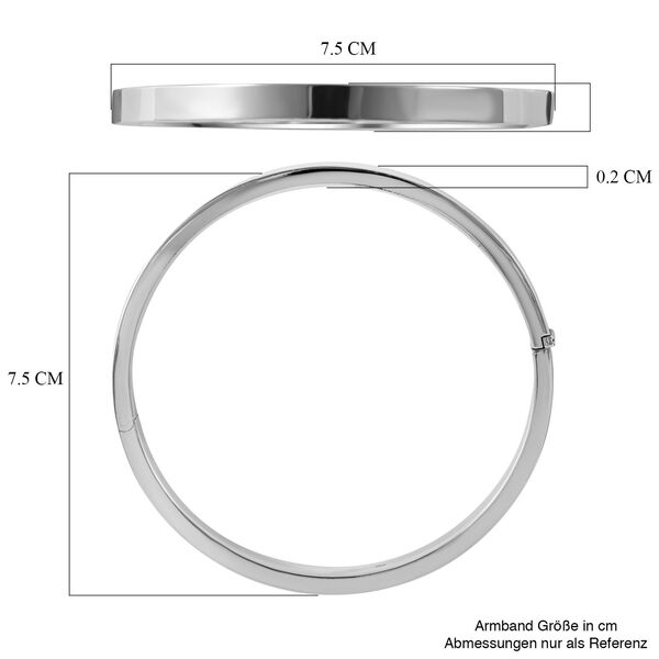 Schlichter Armreif in Silber, 19cm image number 3