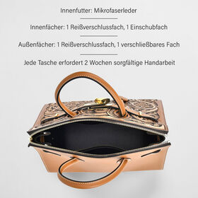 Grand Pelle  - Designer-inspirierte Echtleder Handtasche, braun