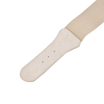 Stretchg&uuml;rtel mit Schnalle aus k&uuml;nstlichem Wildleder, wei&szlig;