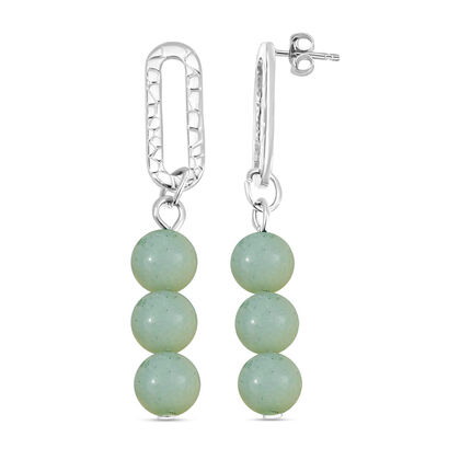 Mehrfarbiger Amazonit Ohrringe Reiner Edelstahl ca. 25,00 ct.