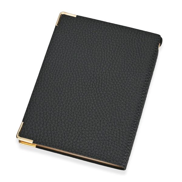 Premium-2er-Set; Notizbuch und Taschentagebuch mit geschnitztem, samtigem Hardcover und Kugelschreiber, schwarz image number 11