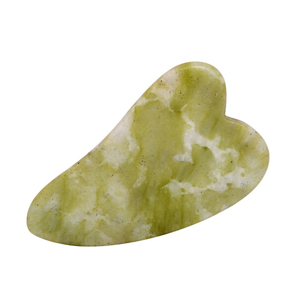 2er-Set, Gesichtsmassageger&auml;te- nat&uuml;rlicher und gr&uuml;ner Jade-Roller und Gua Sha image number 3