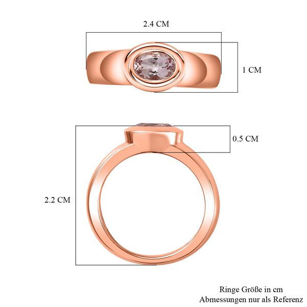AA Maroppino Morganit Ring 925 Silber 750 Roségold Vermeil (Größe 20.00) ca. 0.53 ct image number 7