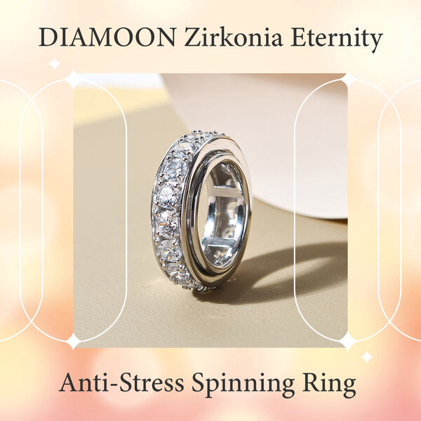 Zirkonia Eternity Anti-Stress Spinning Ring image number 8