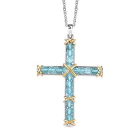 AA Blauer Apatit Schmuckset ca. 50 cm ca. 5.70 ct