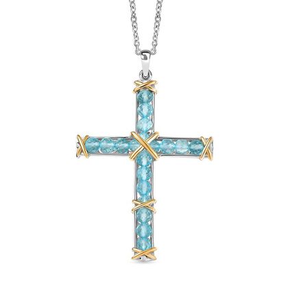 AA Blauer Apatit Schmuckset ca. 50 cm ca. 5.70 ct