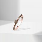 Natürlicher Champagner Diamant Ring, 925 Silber Roségold Vermeil (Größe 18.00) ca. 0,50 ct image number 1