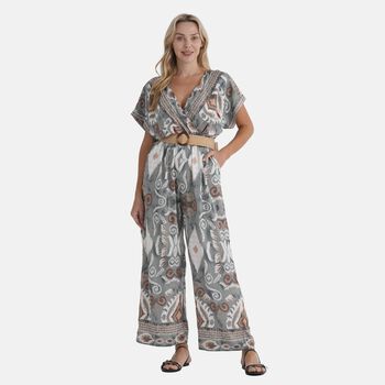 LA MAREY Jumpsuit, mit G&uuml;rtel, 136 cm L&auml;nge, 65 cm Brustweite, Gr&uuml;n
