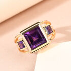 Lusaka Amethyst-Ring, 925 Silber vergoldet  ca. 3,92 ct image number 1